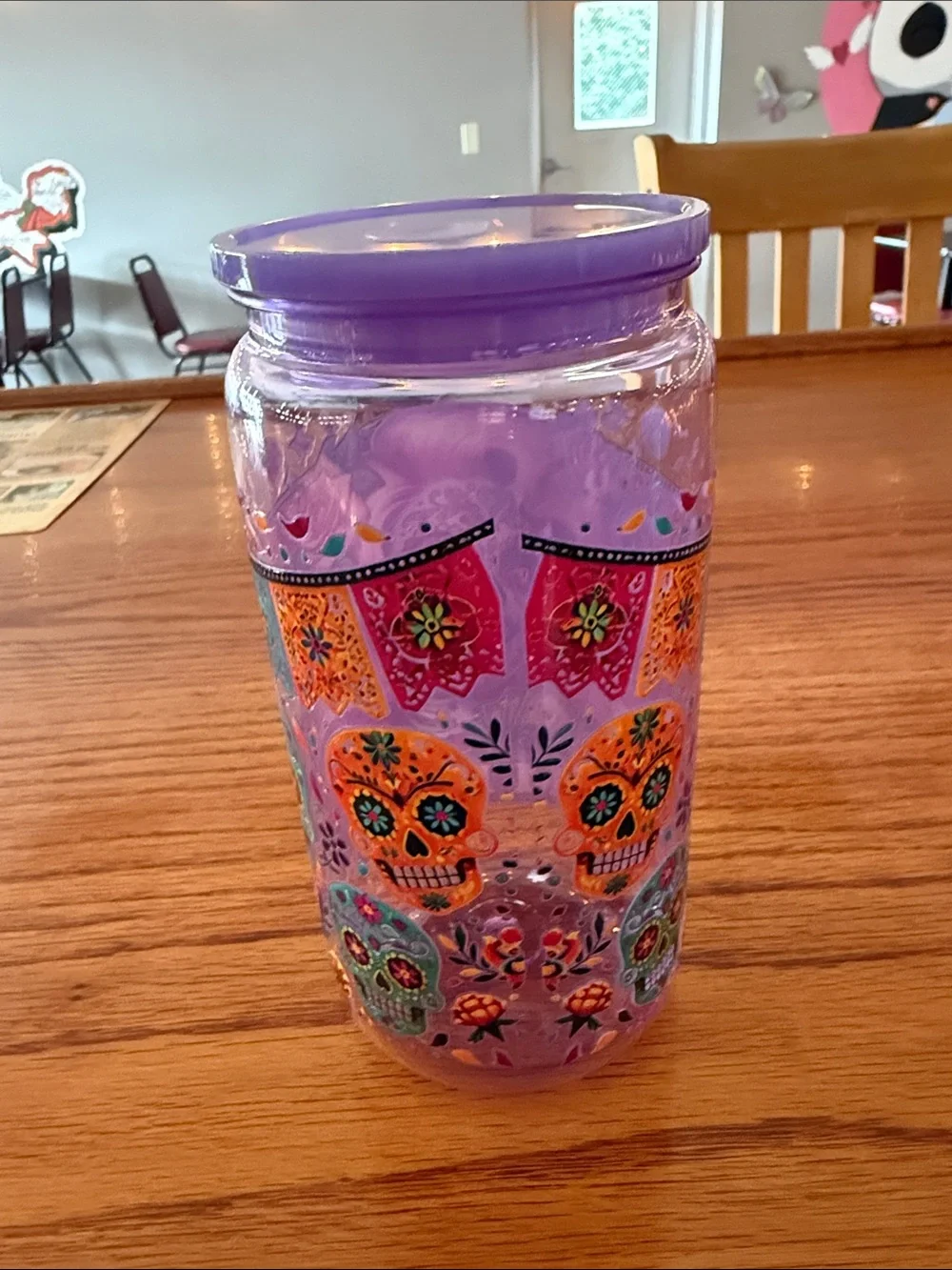 I'm Fine Purple Sugar Skull gift cup Decorative Storage Canister